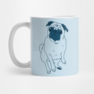 Pug Lump Outline Mug